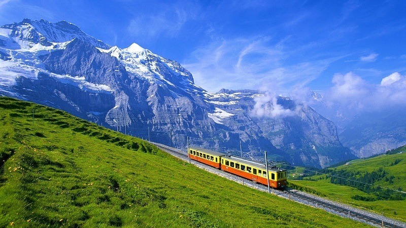 swiss train view